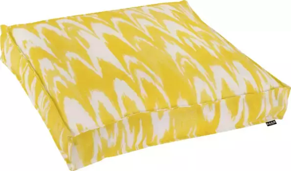 Х.ОК.К. Подушка напольная "Амарадор", имитация батика H.O.C.K. 60х60 см, цвет gelb + gemustert