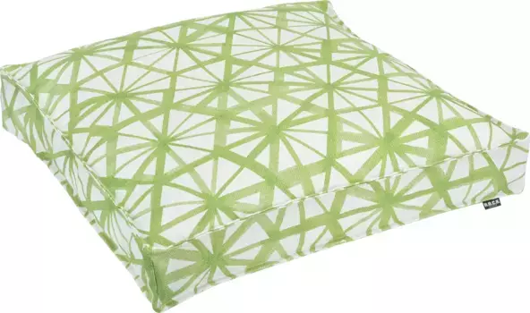 Х.ОК.К. Подушка напольная "Ками" с геометрическим рисунком H.O.C.K. 60х60 см, цвет grasgrn + gemustert