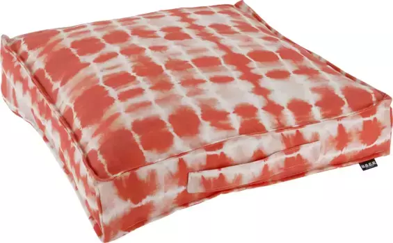 Х.ОК.К. Подушка-поддон "Badu Batik Midnight Outdoor", наматрасник H.O.C.K. 50х50 см, оранжевый