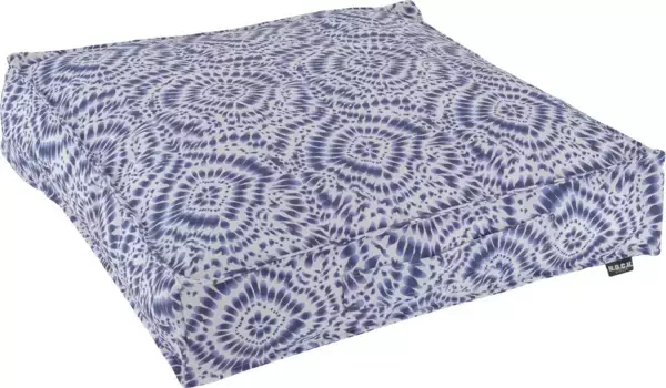 Х.ОК.К. Подушка-поддон "Badu Batik Steel Outdoor", наматрасник H.O.C.K. 50х50 см, синий