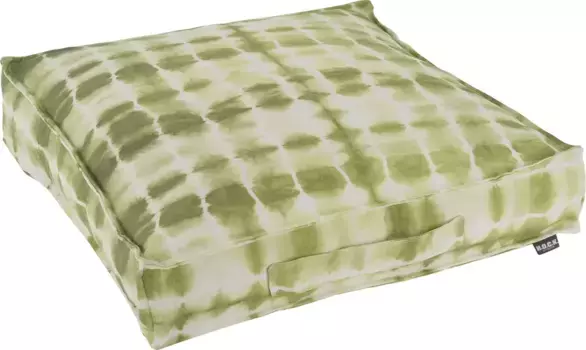 Х.ОК.К. Подушка-поддон "Badu Batik Midnight Outdoor", наматрасник H.O.C.K. 50х50 см, зеленый