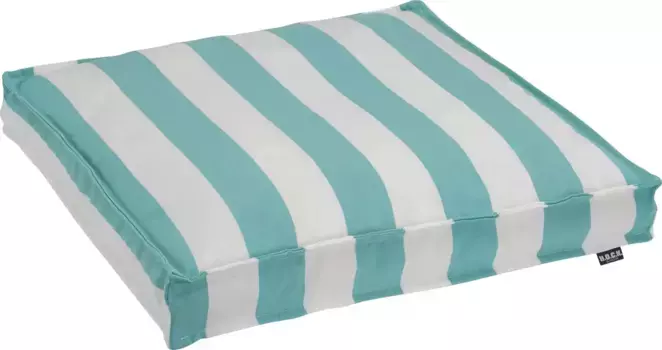 Х.ОК.К. Подушка сиденья "Classic Stripes", с полосками H.O.C.K. 50х50 см, бирюзовый/белый
