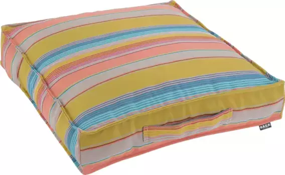 Х.ОК.К. Подушка сиденья "Юкатан" с разноцветными полосками H.O.C.K. 50х50 см, цвет mais/salmon + gestreift