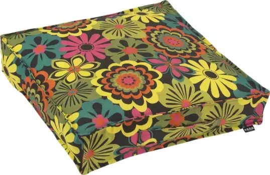Х.ОК.К. Подушка сиденья "Лучиана" с цветочным узором H.O.C.K. 50х50 см, цвет bunt + geblmt