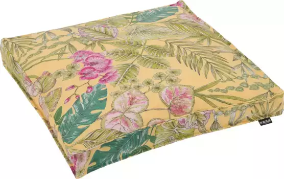 Х.ОК.К. Подушка сиденья "Подушка сиденья Элиза-Букет для улицы", подходит для использования на открытом воздухе H.O.C.K. 50х50 см, цвет gelb + geblmt