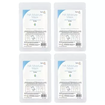HA Moisture Beauty Mask с гиалуроновой кислотой и ароматом алоэ, 4 маски по 0,8 унции каждая Hyalogic LLC