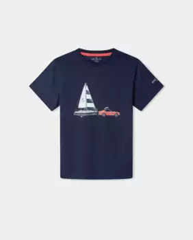 Hackett Car Tee футболка для мальчиков, тёмно-синий