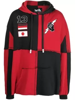 Haculla Handful panelled hoodie, красный
