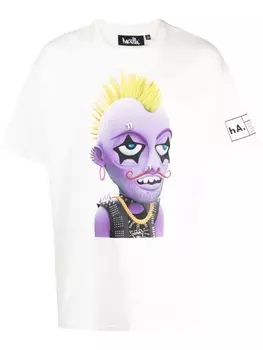 Haculla Moe-print cotton T-shirt, белый