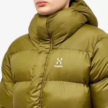 Haglofs Куртка Puffy Mimic с капюшоном, зеленый