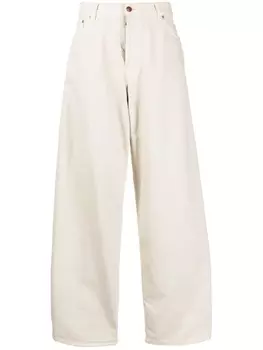 Haikure брюки широкого кроя с завышенной талией, нейтральный цвет