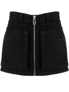 Haikure джинсовая мини-юбка средней посадки, черный