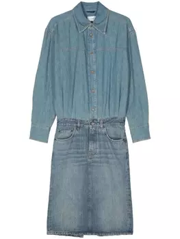 Haikure платье-миди из денима Joelle, синий