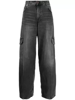 Haikure широкие джинсы Bethany Marble средней посадки, черный