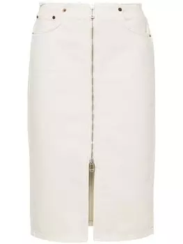 Haikure юбка миди с нашивкой-логотипом, серый