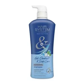 Hair System by Watsons Hair System By Watsons Шампунь против перхоти для ухода за кожей головы Ice Cool, 500 мл, White