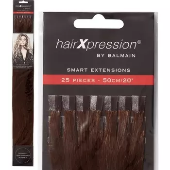 Hairxpressions человеческие волосы коричневые 50 см 25 штук Balmain Hair