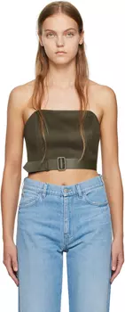 Хаки-бюстье с поясом Max Mara
