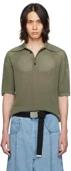 Хаки Чистая футболка-поло LU'U DAN