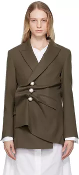 Хаки Драпированный Блейзер KIMHKIM