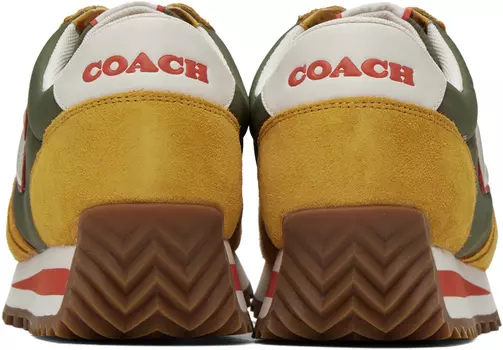 Хаки и желтые кроссовки для бега Coach 1941