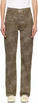 Хаки Лазер Джинсы OK