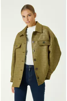 Хаки Пальто с карманами и клапанами Network, хаки