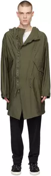 Хаки пальто с кулиской Undercoverism