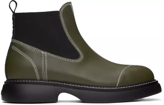 Хаки Повседневные ботинки челси GANNI