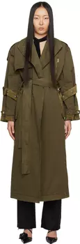 Хаки Тренч с поясом Blumarine