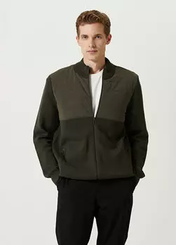 Хаки трикотажное пальто Network