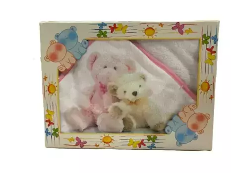 Халат Almatex Triangle In Sponge 7070, розовый/белый