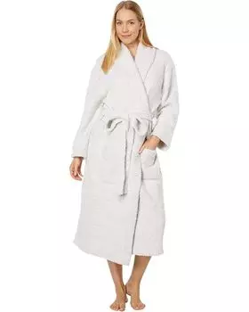 Халат Barefoot Dreams Cozychic Heathered Robe, цвет Heather Stone/White