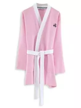 Халат Brooks Brothers вафельный турецкий хлопковый, белый