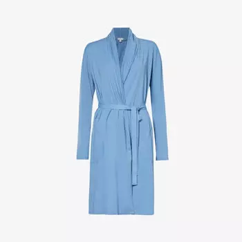 Халат Coleen из органического хлопка с завязками на талии Skin, синий