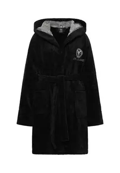 Халат Como из мягкого смесового велюра CARLO COLUCCI, цвет Schwarz Und Silber