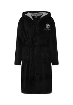 Халат Como из мягкого смесового велюра CARLO COLUCCI, цвет Schwarz Und Silber