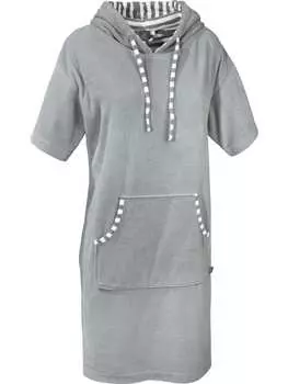 Халат Erwin Mller Unisex-Poncho mit Kapuze, светло-серый