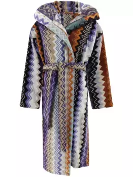 Халат Giacomo с капюшоном и поясом Missoni Home, синий
