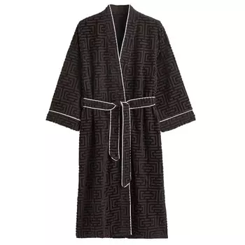 Халат H&amp;M Home Jacquard-patterned, черный