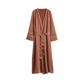 Халат H&M Home Satin, коричневый