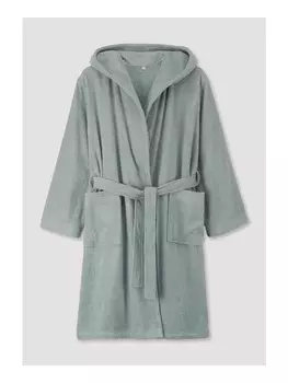 Халат Hessnatur Kurzer aus reiner Bio Baumwolle, цвет salbei
