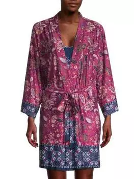 Халат In Bloom, berry
