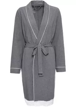 Халат из рубашечного качества Bpc Bonprix Collection, серый