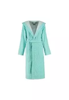 Халат капюшон горошек 5496 мята - 43 Cawo, зеленый