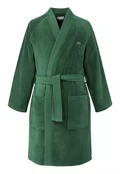Халат LACOSTE Short Bathrobe L DEFILE, зеленый