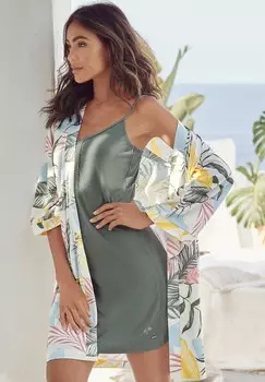 Халат LASCANA, красный