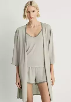 Халат Mango, светло-зеленый