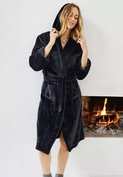 Халат MORNING WITH CAP Decoy, черный