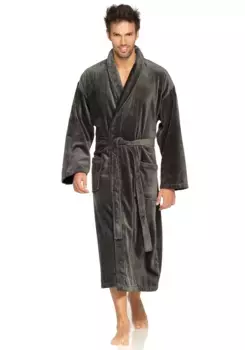 Халат мужской Vossen "Чувство-Л" (1 шт.), с высоким воротником, серый